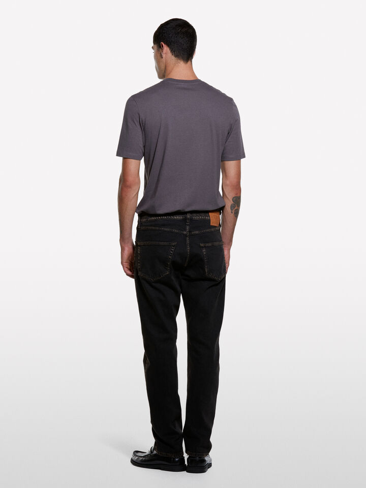 Blue Style 75 regular fit jeans - men's regular fit jeans - Black | Sisley image number 2